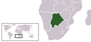 Republika Botswany - Położenie